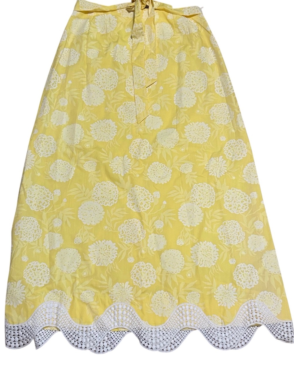 Vintage The Lilly Maxi Skirt Lilly Pulitzer Yellow White Floral 1960s Rare
